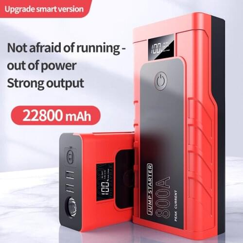 22800mAh Car Jump Starter Power Bank Portable Car Battery Booster Charger 12V Starting Device Diesel Car Starter Auto Battery