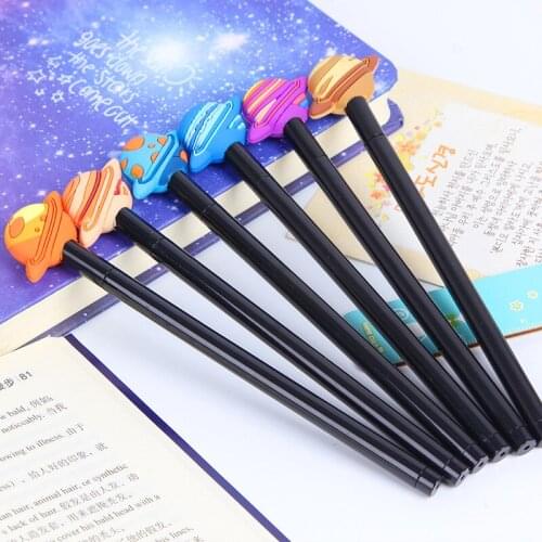 3pcs Japan and South Korea Creative Stationery Planet Gel Black Pen Office Supplies Pen