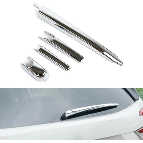 4x Car Rear Window Windscreen Windshields Rain Wiper Cover Trim ABS Chrome Trims Replacement Parts For Subaru forester 2019 2020