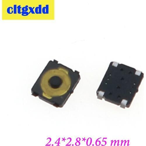 Cltgxdd 50PCS Ultra Small Ultra low Profile Phone Switch Button Momentary Tactical Button Switch 2.4*2.8*0.65 mm Super Tiny SMD