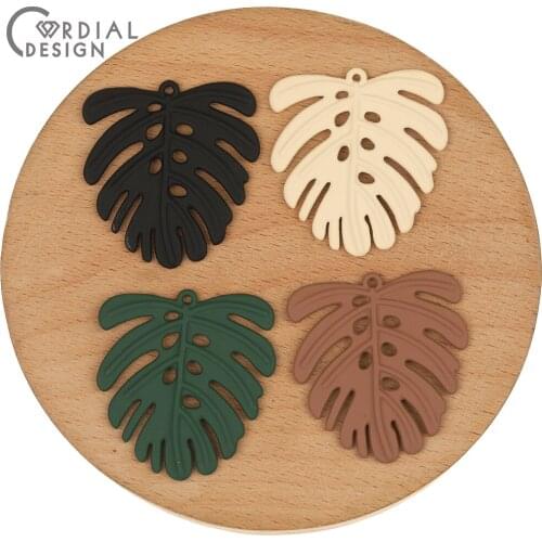 Cordial Design 50Pcs 33*35MM Earring Pendant/Leaf Shape/Jewelry Accessorie/Paint Effect/Hand Made/Jewelry Findings & Components