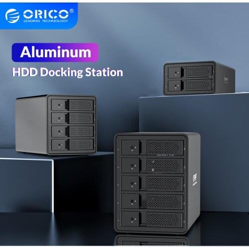 ORICO 95 Series Multi Bay 3.5'' Aluminum HDD Docking Station 16TB Single SATA to USB3.0 150W Internal Power HDD Enclosure Raid