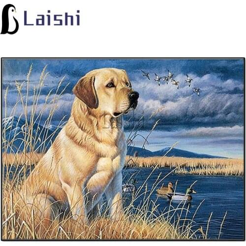 Hot new Diamond Embroidery Dog Labrador animal Diamond Painting Square Round Diamond Mosaic Pet Dog Christmas Decoration Gift