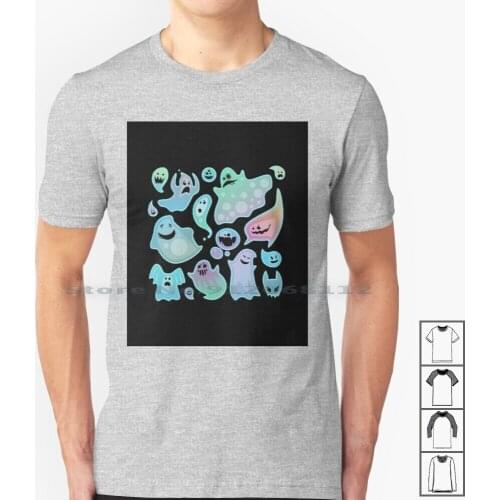 Hppy Halloween T Shirt 100% Cotton Halloween Happy Cute Cat Spooky Black Fall Happy Halloween Kawaii Skull Witch Animal Autumn