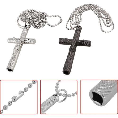 Jesus Cross 6mm Drum Key with Chain Necklace Drum Tuning Key Metal Tuning Wrench Percussion Instruments Parts