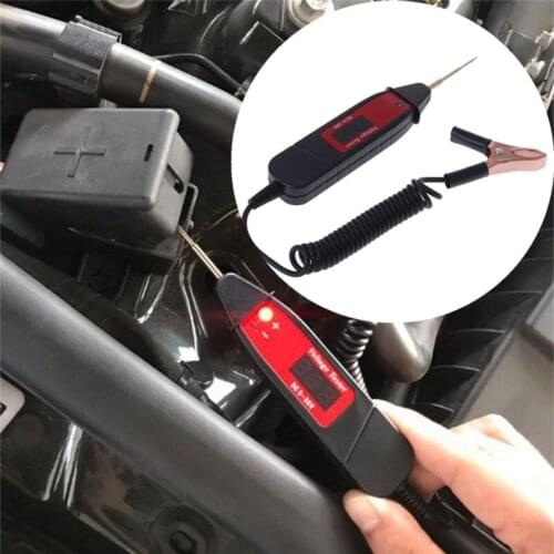 Durable Detection Pen Accurate Motorcycle Universal Car Digital Display Frosted Interface Alligator Clip TPU Spring Voltage