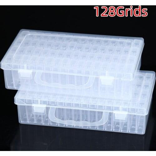 64/128/192/256 Grids Diamond Painting Storage Box Plastic Portable Jewelry Drill Beads Storage Box Sewing Tools Accessories