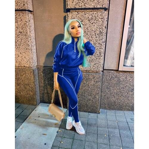 Echoine Autumn Workout Sporty Zipper Women Tracksuit Long Sleeve lounge wear Two Piece Set Active joggers Suit sportwear