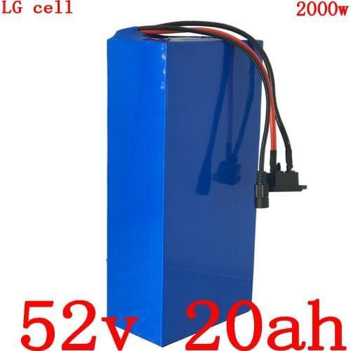52V 1000W 2000W lithium ebike battery 52v 20ah electric bike battery use LG cell 52V 20AH electric scooter battery+5A charger