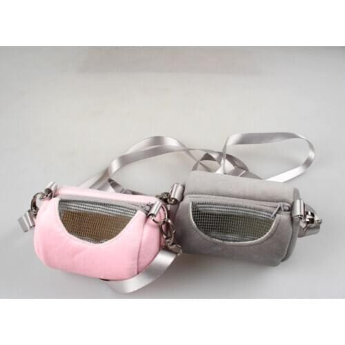 Small Pet Carrier Travel Bag Small Animal Carrier Breathable Detachable Strap Zippered Single Shoulder Bag Nest For Hamster