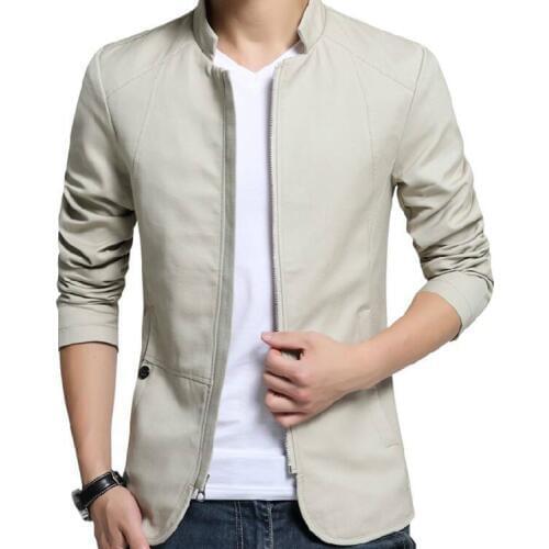 Mens Jackets and Coats Autumn Winter Long Sleeve Khaki Blue Black Clothes