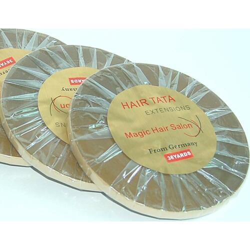 Wholesale 5 Roll Last More Than 4 Months Germany TATA 0.8*36 Yards Double-Sided Adhesive Tape for Skin Weft Tape Hair Extensions
