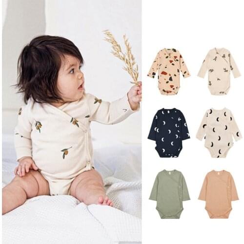 Autumn Baby Girl Boys Rompers Jumpsuit Long-sleeved Clothing Print Casual Soft Newborn Infant Baby Playsuit Outfits