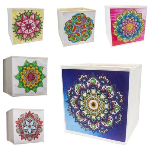 DIY Diamond Painting Folding Storage Box Special Shaped Diamond Mosaic Diamond Embroidery Art Household Sundries Organizer Bins