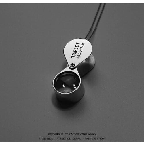 Bored. Use it. Look at the hair on her legs! 30 x magnifying glass necklace