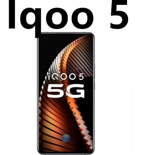 New Vivo IQOO 5 5G Sim Free Phone 12GB RAM 256GB ROM 50.0MP 55W Charger Snapdragon 865 Screen Fingerprint 6.56" 120HZ Face ID