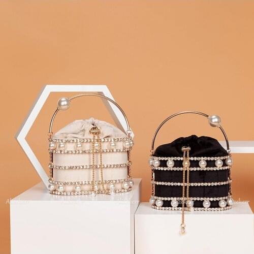 Wedding Purses for Bride Designer Handbag Luxury Hollow Out Diamonds Evening Clutch Bag Women 2021 Metal Shiny Rhinestone Clutch