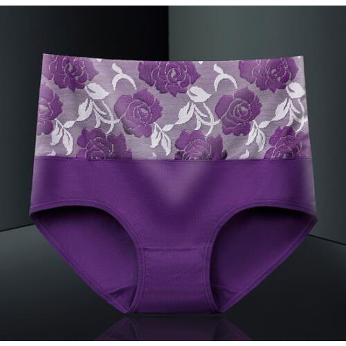 3XL Large Size High Waist Cotton Women Underwear Elasticity Plus Female Panties Shapewear Abdomen Hips Slim Briefs