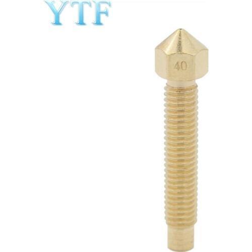 New Lengthen Nozzle 0.4mm Copper Long M6*32MM Thread Part For 1.75mm 3.0mm Filament Print Head Longer 3D Printers Parts Brass