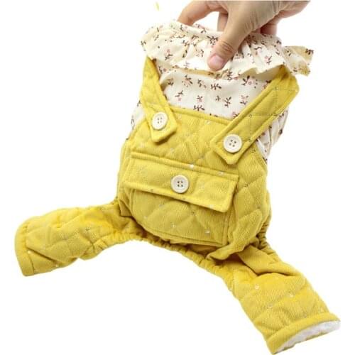 Winter Dog Clothing Jumpsuit Thicken Warm Dog Clothes Outfit Garment Puppu Small Dog Costumes Overalls Dropship Pet Apparel