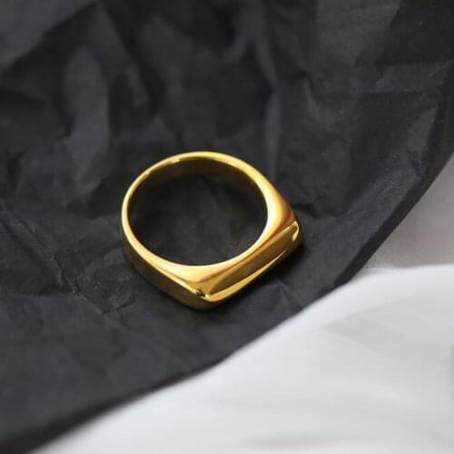 Gold Minimalism Women Lady Delicate Finger Ring Jewelry Gift For Him Size 6-8
