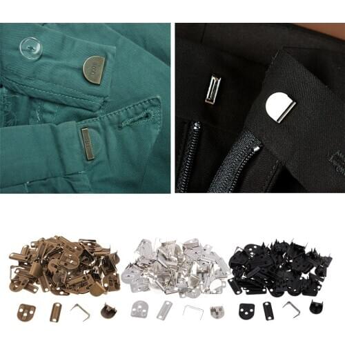20 Sets Prong Trouser/Skirt Hooks and Bars Fasteners For Waistband Extenders