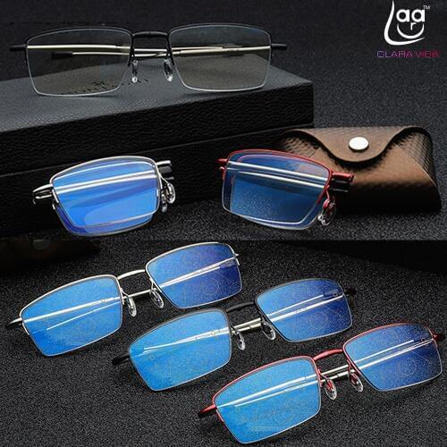 2019 Occhiali Da Lettura Folding Progressive Multifocal Reading Glasses Frame See Near And Far Top 0 Add +0.75 To +4 With Case