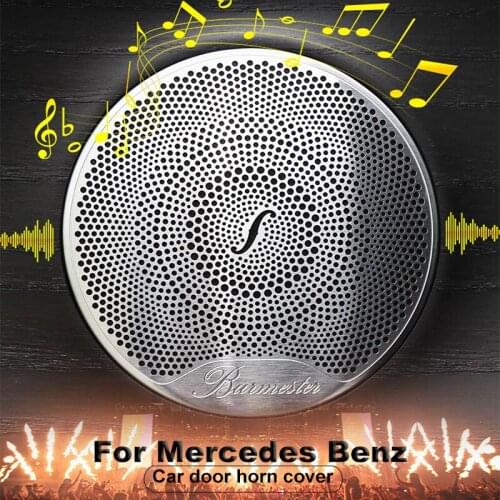 4pcs Car Door Audio Speaker Loud Speaker Decor Cover Car Styling For Mercedes Benz AMG C E Class W205 W213 GLC