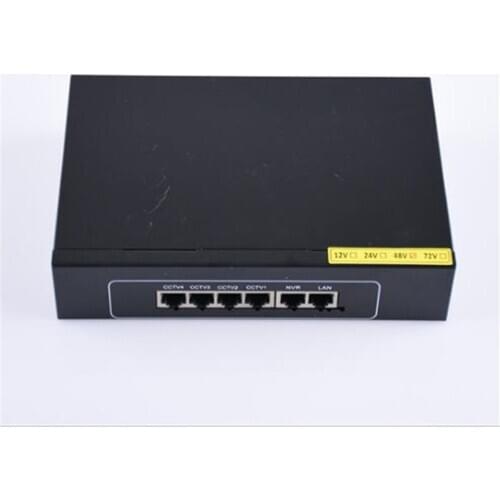 48V 4 port PoE Switch 10/100 Mbps Smart Switch met 2*10/100 mbps UP Link poort 250 meter Belde Ingebouwde Voeding