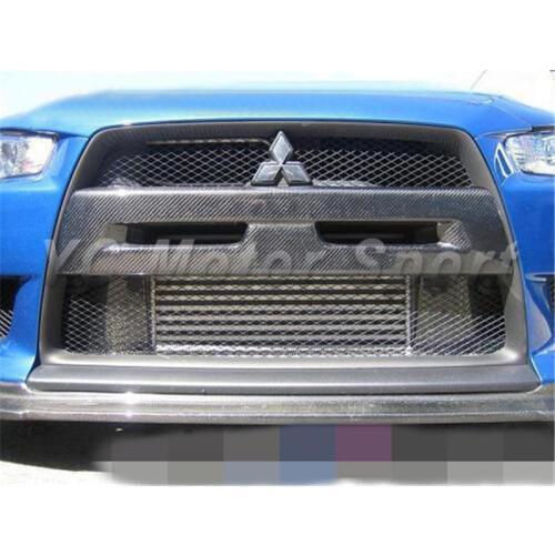 Car Accessories Carbon Fiber VS Style Front Grille Fit For 2008-2010 Evolution X EVO 10 Front Bumper Garnish Cover