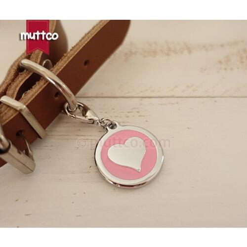 50pcs/lot 30mm heart shape dog tags dog id tags for pets can be carved metal blank round dog name tags collar charm