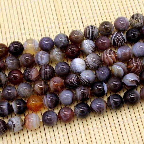 6- 12mm Real Natural Persian Gulf Agates Stone Beads For Jewelry Charm Bracelet Making Round Loose Gem Stone Beads Strand 15