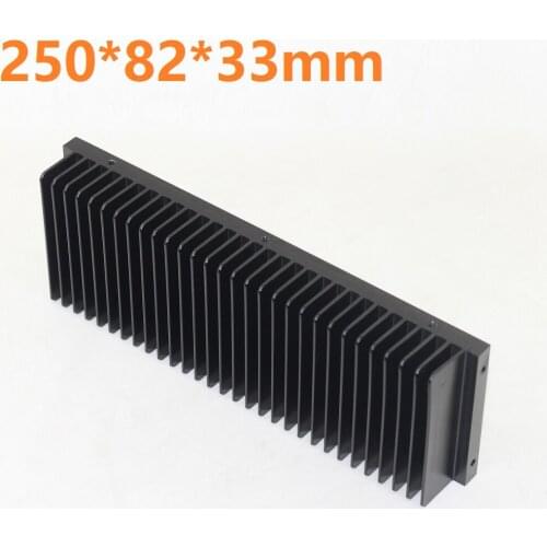 DIY Aluminun Chassis Kits Heatsink L250 W82 H33mm Silver/Black Radiator