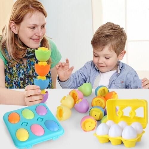Montessori Toys Eggs Screws Match Game Wooden Puzzle 3D For Children Learning Education Math Toy Kids Baby Toys 1 to 2 Years