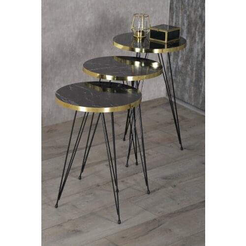 Zigon Coffee Table Black Foot with Golden legs coffee table gold coffee table
