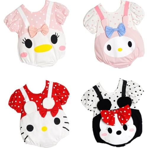 Animal Print Rompers for Toddler Baby Bodysuit Cute Tracksuit for Girls Clothes for Newborns Summer Fashion Childrens Clothing