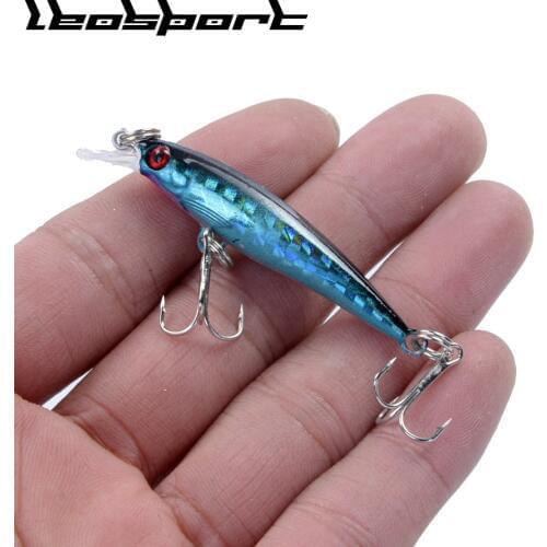 LEOSPORT 1PCS Small Minnow Fishing Lure Tackle 5CM 2.1G Artificial Bait Crankbait Iscas Artificiais Fake Lures