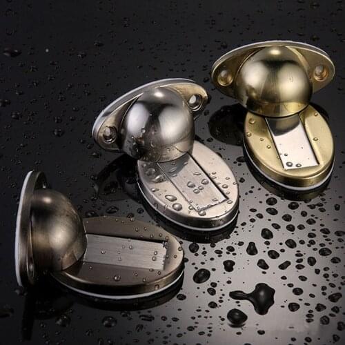 1pc Magnet Door Stops Screw Fixing Door Stopper Magnetic Door Holder Toilet Glass Door Hidden Doorstop Furniture Hardware