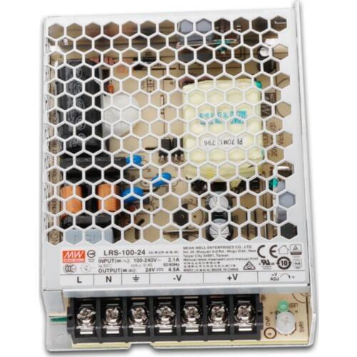 Meanwell LRS-100 series Enclosed Switching Power Supply single output 100W AC to DC12V/DC24V High efficiency cooling by free air