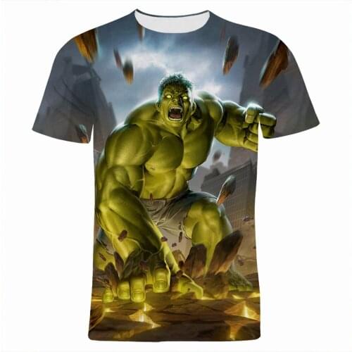 Hulk 3D Printed Mens Clothing Summer Casual Oversized Women T-shirts Marvel Short Sleeve Harajuku Children Tee Tops