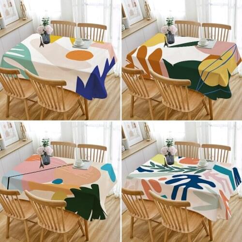 Nordic Minimalist Table Cloth Waterproof Colorful Color Blocking Tablecloth Oilproof For Dormitory Photo Background Tools Mat