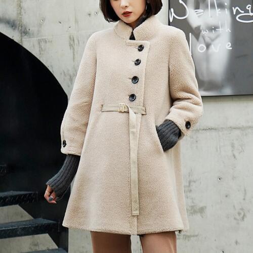 Real Fur Coat Women Winter Jacket Clothes 2020 Vintage 100% Wool Coat Female Sheep Shearing Jackets Korean Fur Tops Hiver 282152