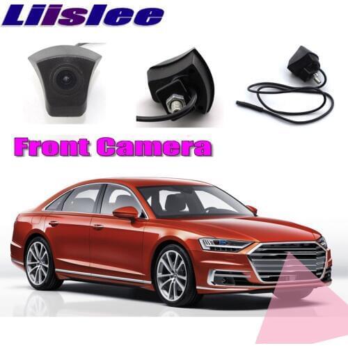 LiisLee Car Front Camera For Audi A8 D5 2017 2018 LOGO CAM Hood Mesh Front Grille CAM DIY Manually Control Channel Front Camera