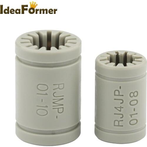 Plastic RJ4JP-01-08/RJ4JP-01-10 Igus Drylin Solid Polymer LM8UU LM10UU Shaft Linear Bearing 3D Printer Parts Anet A8 Prusa I3