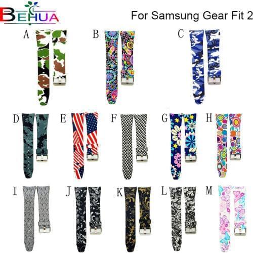 Various colors fashion watch band luxury replacement silicone strap For Samsung Gear Fit 2 Fit2 SM-R360 bracelet bracelet band