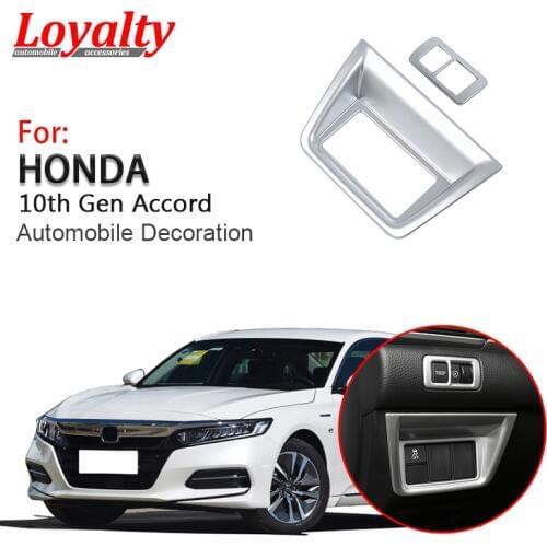 Loyalty for HONDA Accord 2018-2020 Gen 10th Front Headlight Lamp Adjusting Switch Trim Decoration ABS Car Styling Accessories