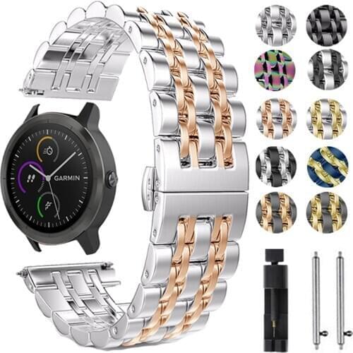 Metal Strap For Garmin Venu GarminMove 3 GarminActive S Vivoactive 4 4S Band Stainless Steel Bracelet 20mm 22mm Wrist Watchbands