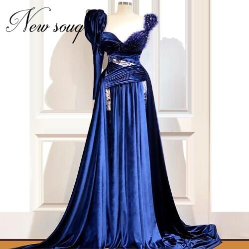 Sexy Beading Formal Evening Gowns Vestidos De Festa 2020 Customize Saudi Arabic Celebrity Prom Dresses Party Night Dubai Aibye