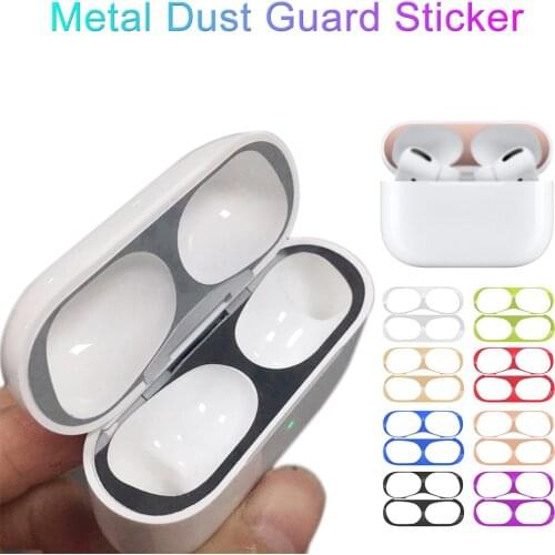 Metal Dust Guard Sticker Case Earphone Protective Cover Sticker Headphone Charging Box Accessories for Airpods Pro