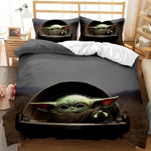 Star Wars Yoda Baby Duvet Cover Set for Kids Adults Nordic 3D Disney Quilt Cover Set Bedding Set Bedclothes Home Textiles 3PCS